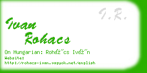 ivan rohacs business card